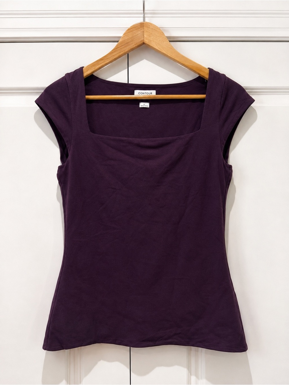 ARITZIA CONTOUR Plum Cap Sleeve Shirt